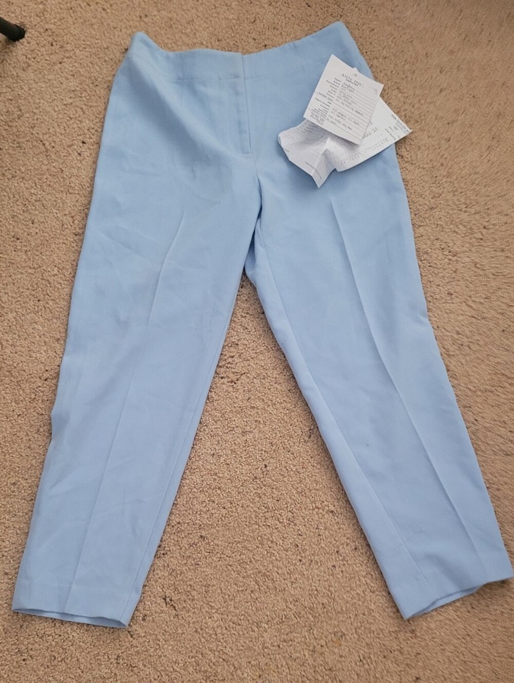 Ann Taylor Factory Sky Blue Wide Leg Dress Pants Size 8 NWT Sample MSRP $